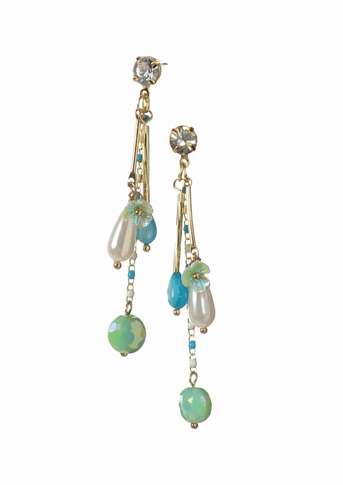 Fabulous Faye Drops - Aqua /Pearl / Turquoise