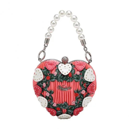 Pink evening bag cheap