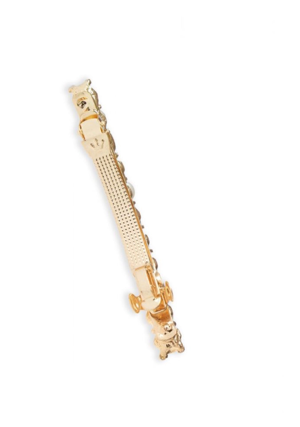 Rosie Fox Gold Pearl Line Barrette - Isabel’s Retro & Vintage Clothing