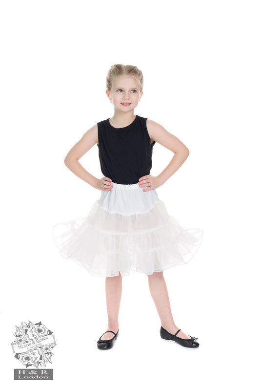 Kids Petticoat In White by Hearts and Roses