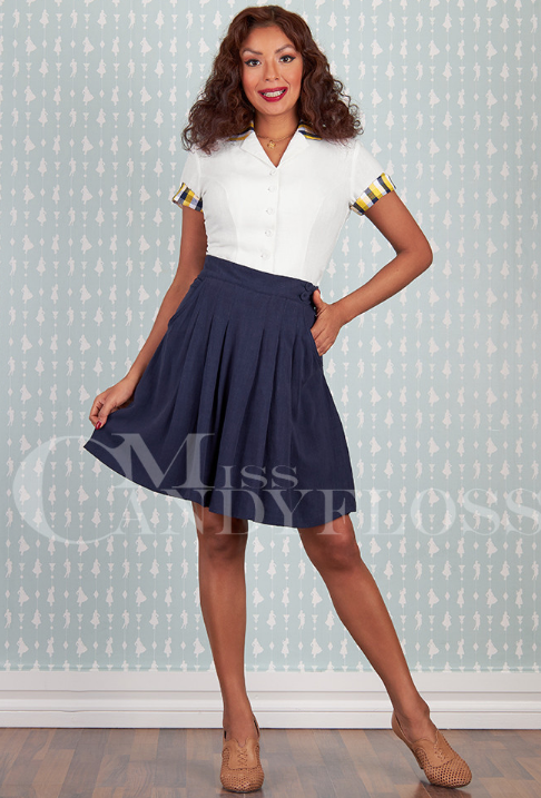 Idalia-Lee 1940s glamour linen palazzo shorts - Pre order