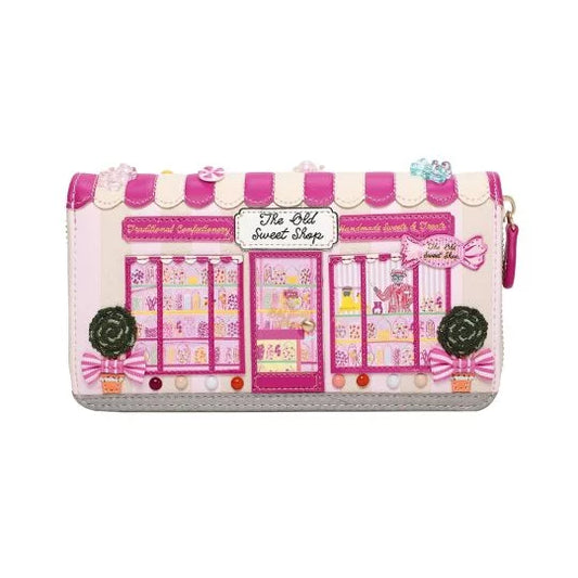 The Old Sweet Shop Large Ziparound Wallet by Vendula