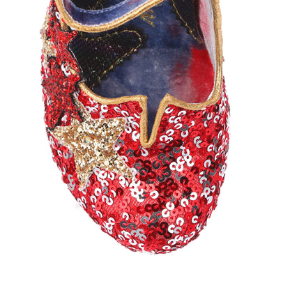 Shooting Star in Red and Gold by Irregular Choice - Isabel’s Retro & Vintage Clothing