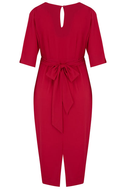 Evelyn wiggle dress red - Isabel’s Retro & Vintage Clothing