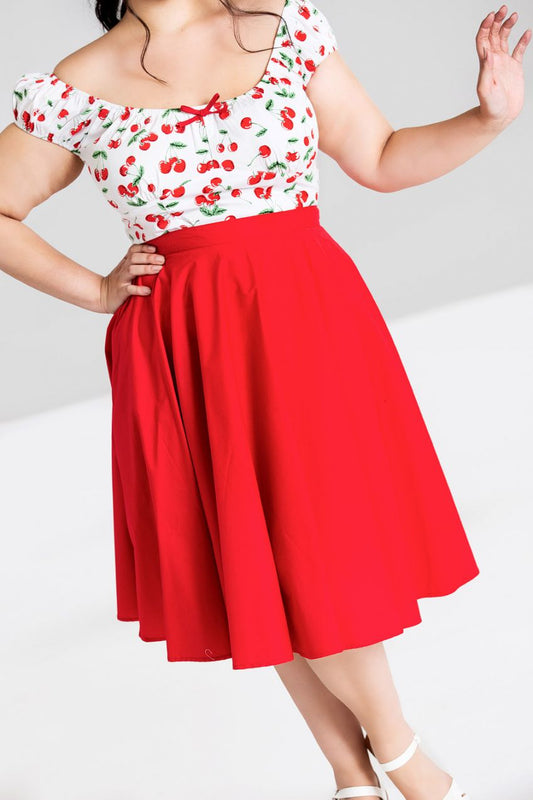Paula 50's skirt Red - Isabel’s Retro & Vintage Clothing