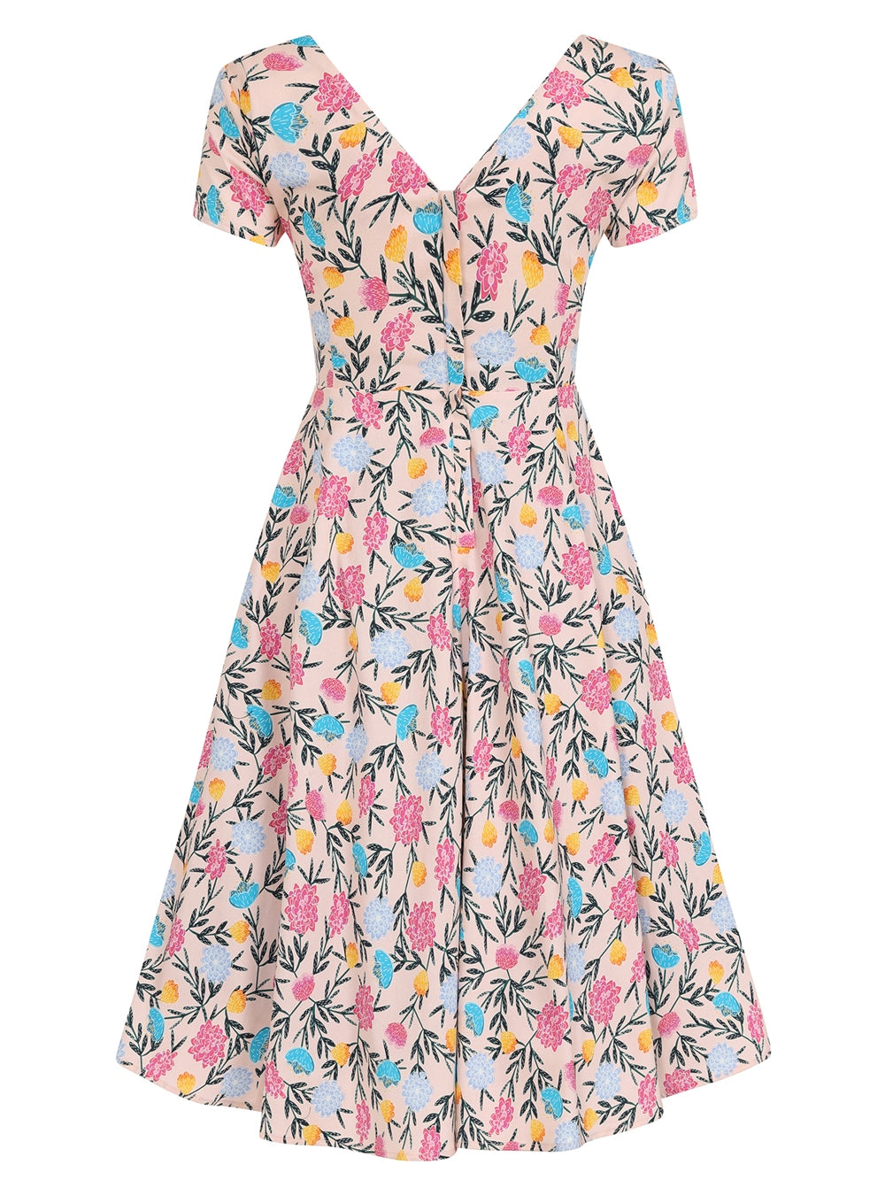 Maria Floral Whimsy Swing Dress by Collectif - Isabel’s Retro & Vintage Clothing