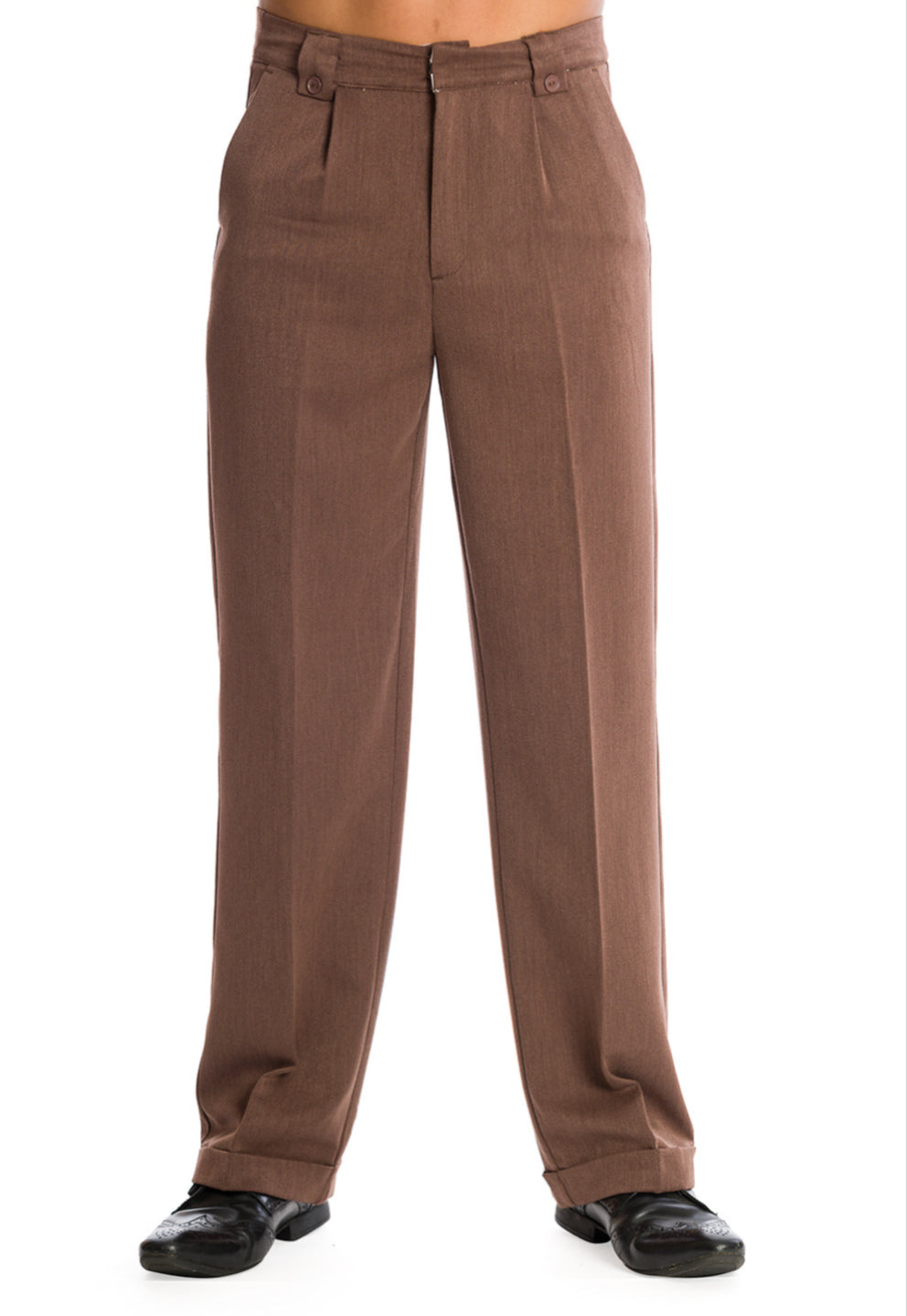 Get In Line Trousers In Brown - Isabel’s Retro & Vintage Clothing