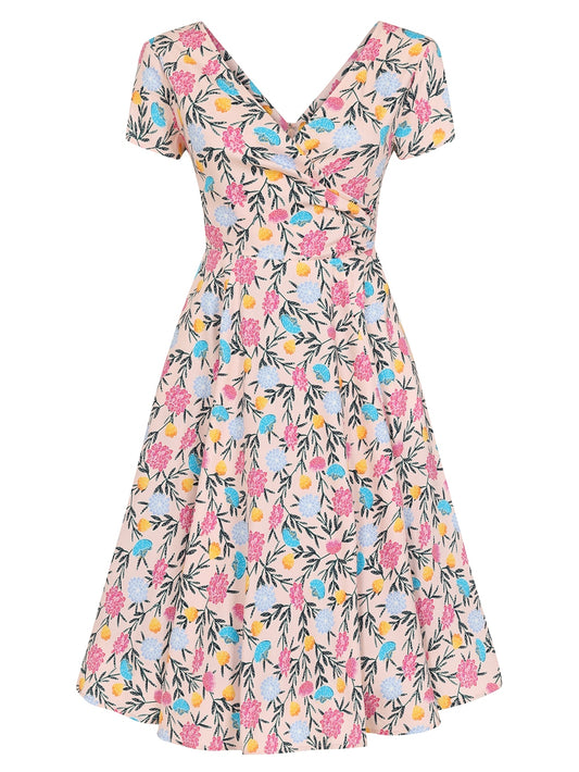 Maria Floral Whimsy Swing Dress by Collectif - Isabel’s Retro & Vintage Clothing