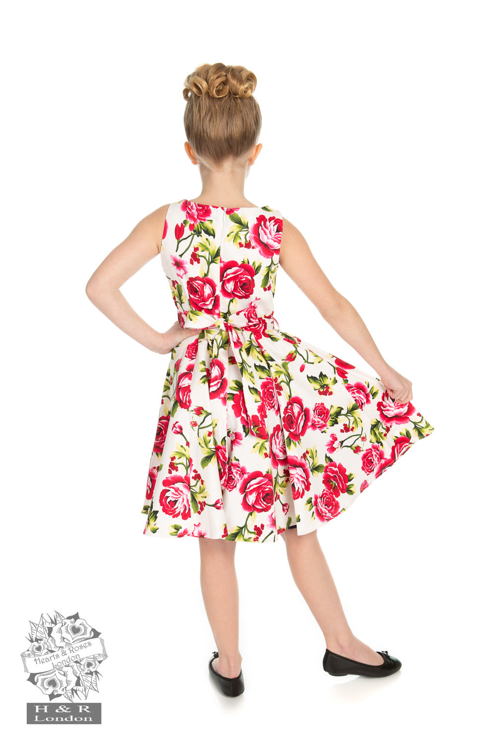 Girls Sweet Rose Swing Dress - Isabel’s Retro & Vintage Clothing