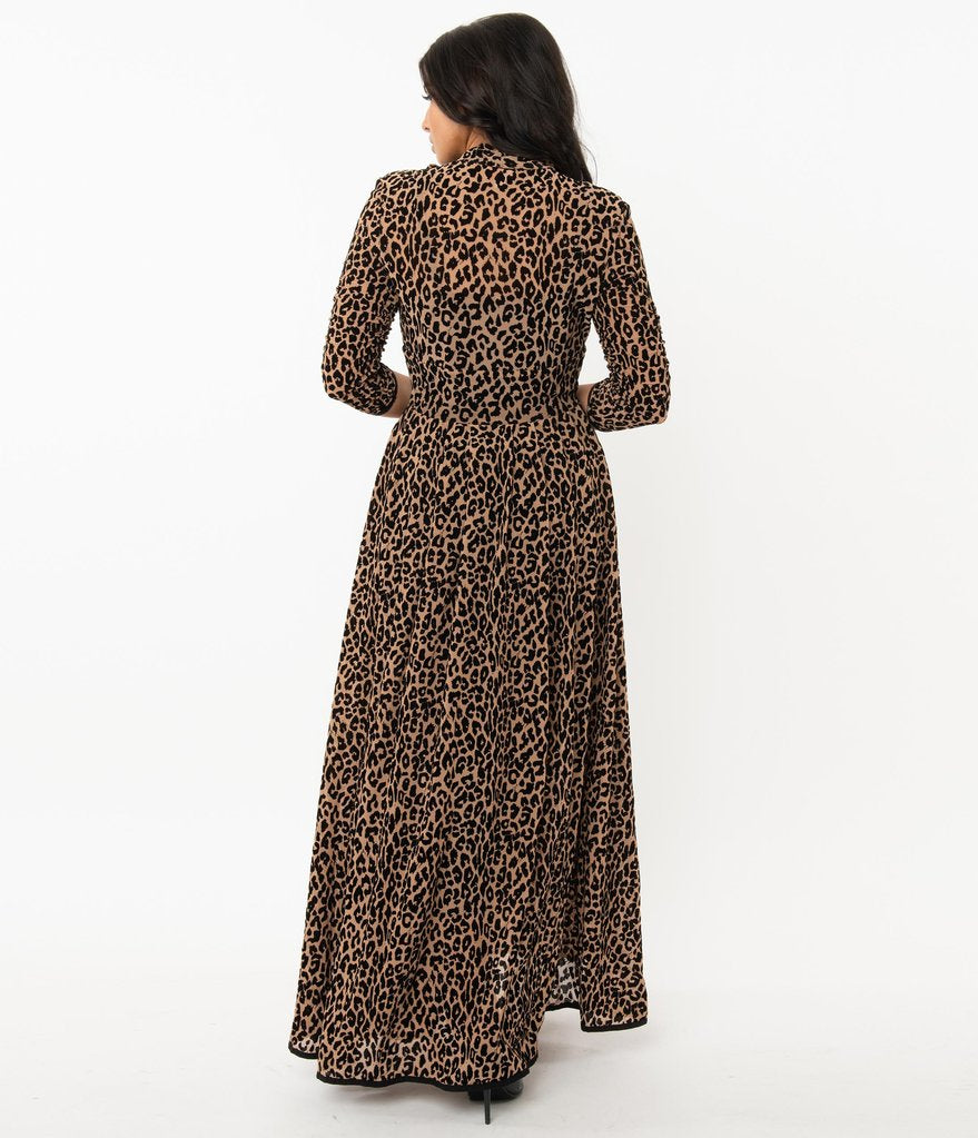 Unique Vintage Leopard Print Tallullah Duster - Isabel’s Retro & Vintage Clothing