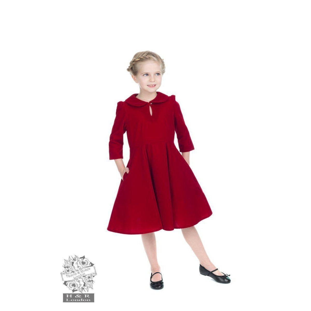 Glamorous Velvet Tea kids Dress - Isabel’s Retro & Vintage Clothing