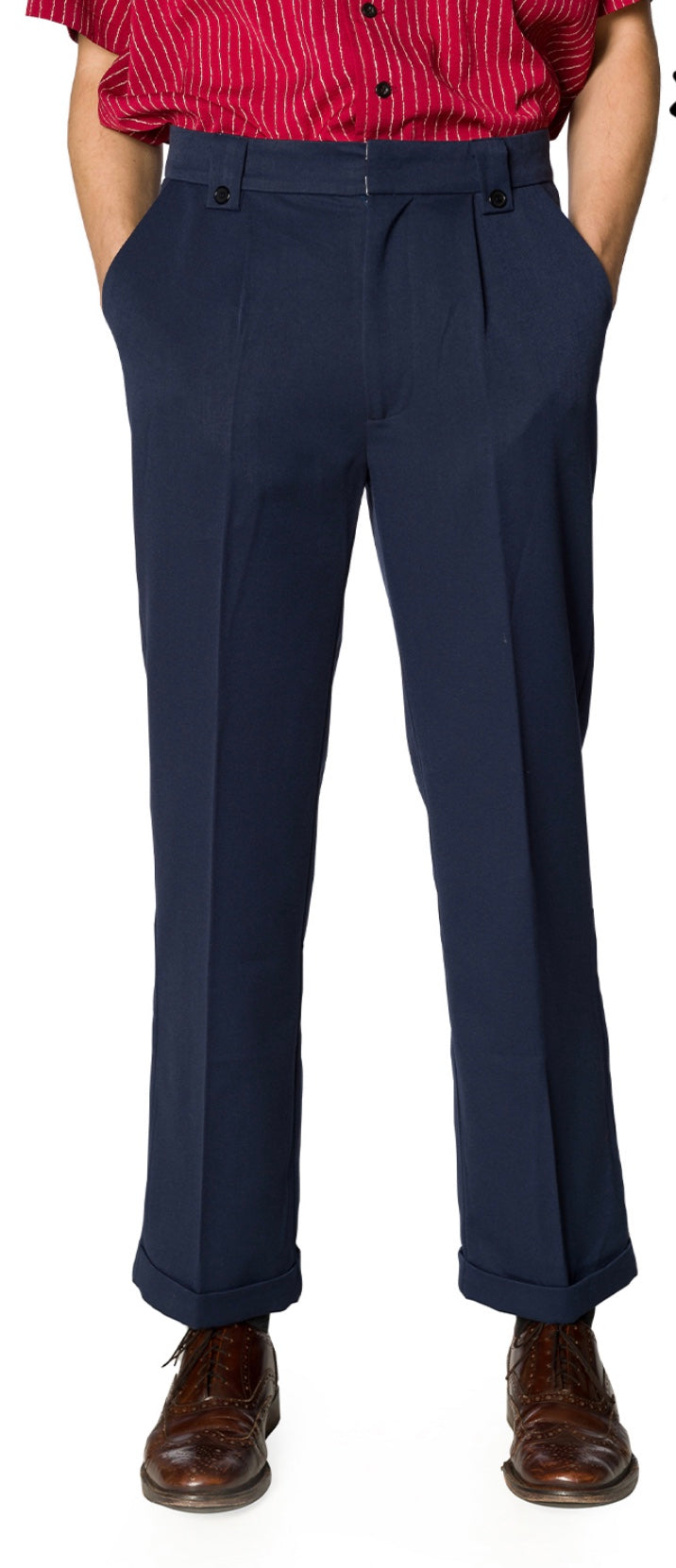 Get In Line Trouser in Navy - Isabel’s Retro & Vintage Clothing
