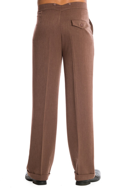 Get In Line Trousers In Brown - Isabel’s Retro & Vintage Clothing