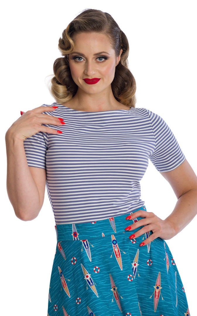 Sizzle Stripe Top by Banned - Isabel’s Retro & Vintage Clothing