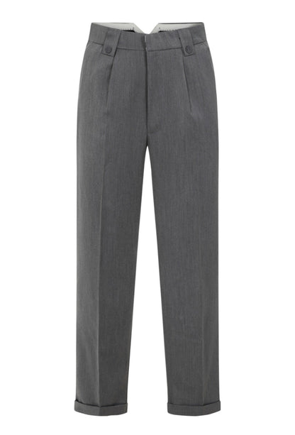 Get In Line Trousers In Grey - Isabel’s Retro & Vintage Clothing