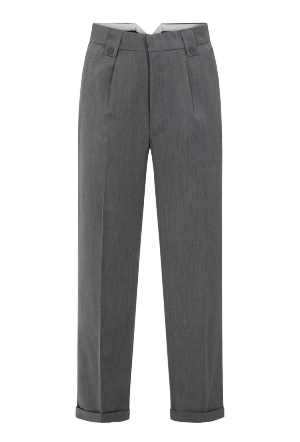 Get In Line Trousers In Grey - Isabel’s Retro & Vintage Clothing