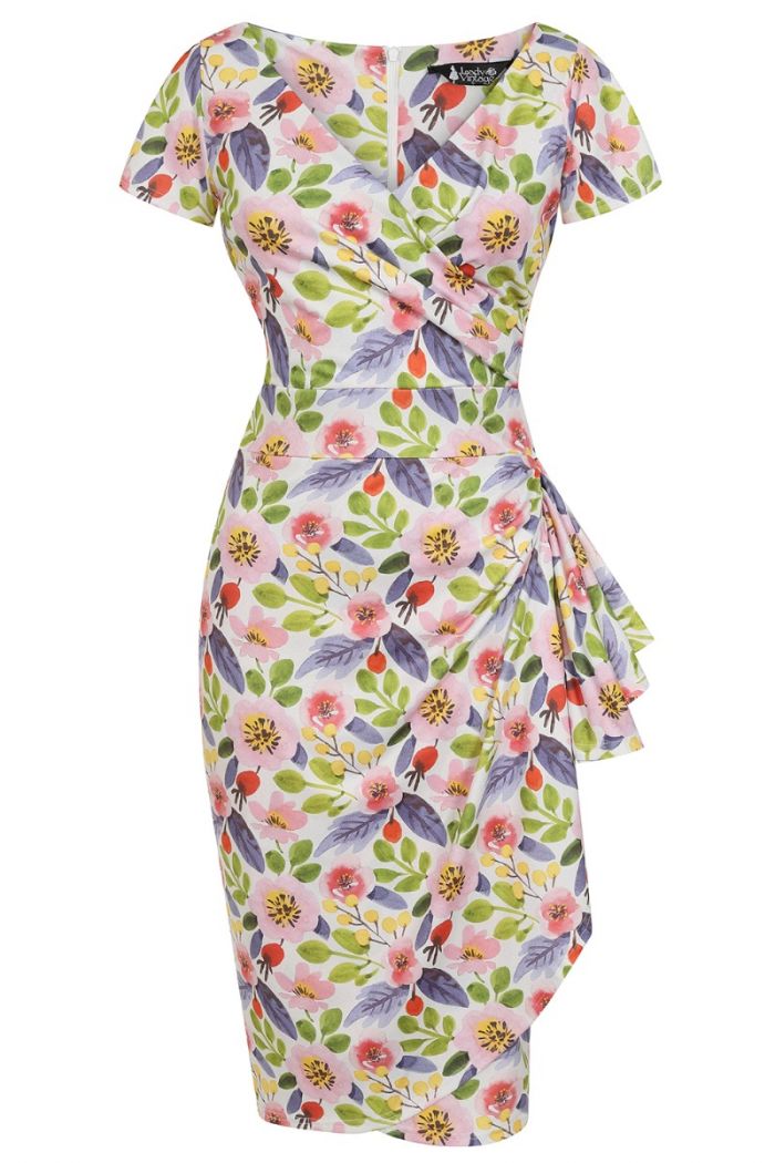 Elsie Dress - Pink Poppy - Isabel’s Retro & Vintage Clothing